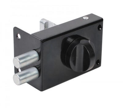 Замок накладной цилиндровый ЗН1 2Р черный 