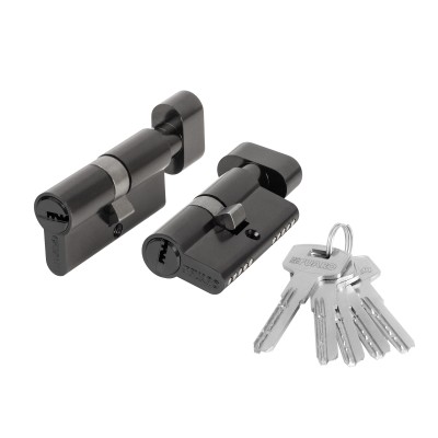 Цилиндровый механизм (200 ZM/80) 2000ZM Knob 80 (30+10+40) BL-24 черный 5Key с вертушкой