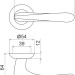 Ручка раздельная R.LD54.Pava (Pava LD42) CP-8 хром 