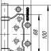 Петля универсальная без врезки IN4500W CFB (500-2BB 100x2,5) кофе глянец 