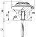 Упор дверной напольный STOPPER/SM01 (DS SM01) GOLD-24 золото 24К 