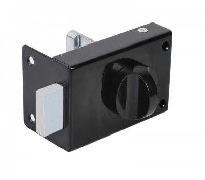 Замок накладной цилиндровый ЗН1 черный 