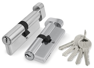 Цилиндровый механизм (100 ZM/70) 1000ZMKnob70(30+10+30) CP хром 5Key с вертушкой 