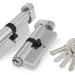 Цилиндровый механизм (100 ZM/70) 1000ZMKnob70(30+10+30) CP хром 5Key с вертушкой 