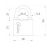 Замок навесной PK-0138 3 key англ.ключ. 