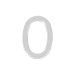 Цифра "0" самоклеящаяся ABS (50х37) (FUARO)  CP хром 