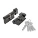 Цилиндровый механизм (200 ZM/90) 2000ZM Knob 90 (50+10+30) BL-24 черный 5Key с вертушкой 